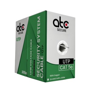 Cable UTP Cat5e 100% Cobre Blanco 305MT PVC 0.45MM ATCS